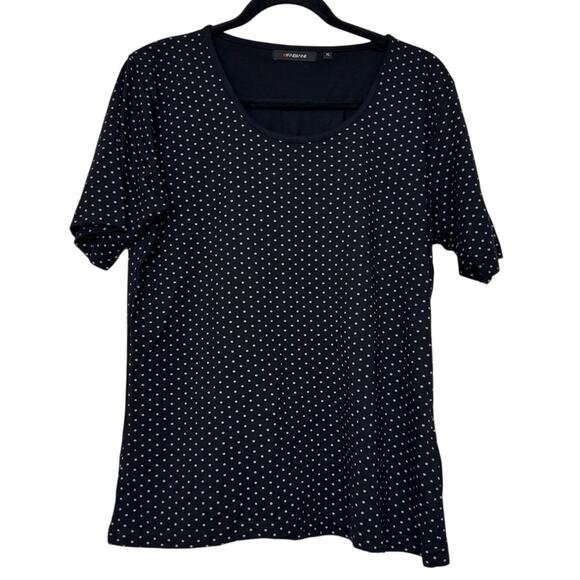 Fabiani Women’s Polka Dot Short Sleeve Scoop Neck T-Shirt Size XL - Picture 1 of 5